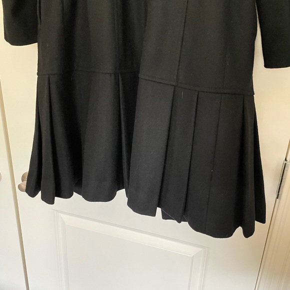CALVIN KLEIN Double Breasted Pleated Wool Pea Coat - Picture 10 of 11